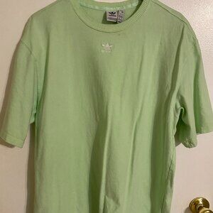 Adidas Oversized Boyfriend T Shirt Semi Green Spark Size M